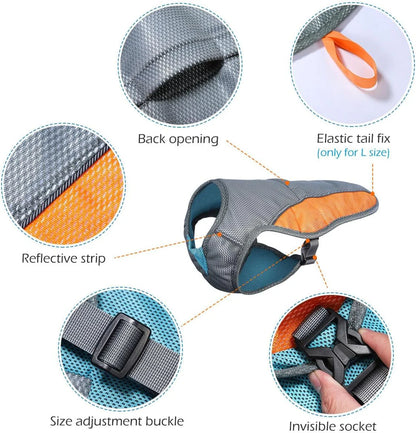 BuddyTail Hub™ Reflective Dog Cooling Vest