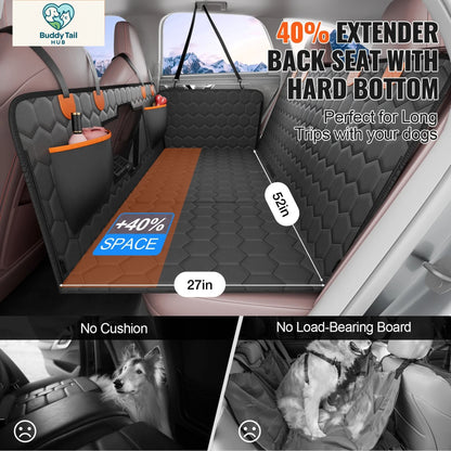 BuddyTail Hub™ Dog Car Seat Extender & Protector – Hard Base